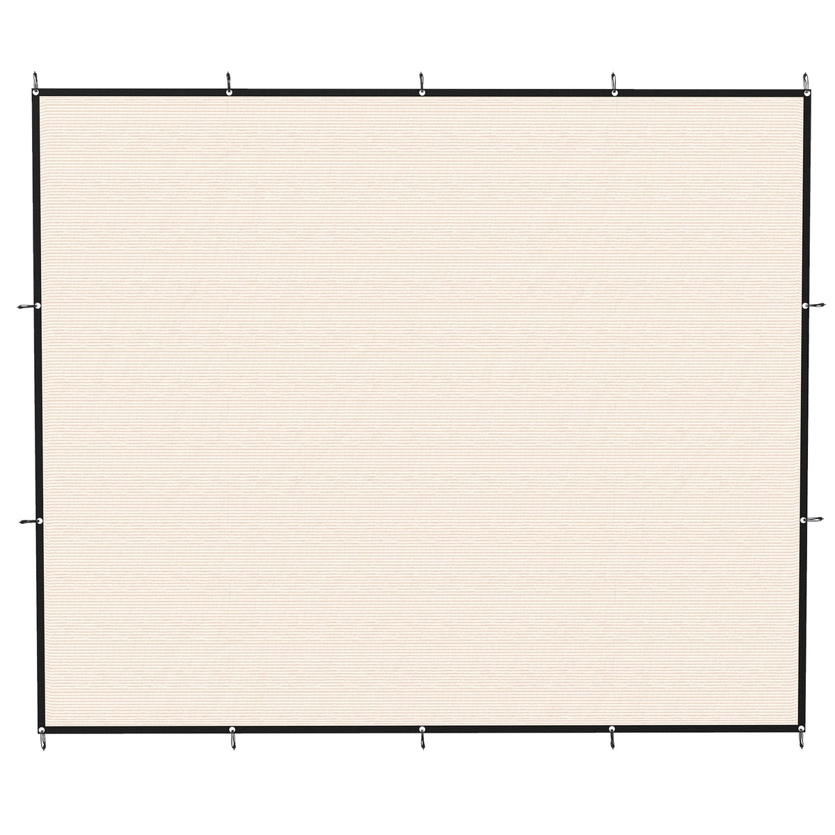 Rectangle Shade Sail 3 x 3.6 m Beige with SS Eyelets & Bungee Cords, UV-blocking — product view 1