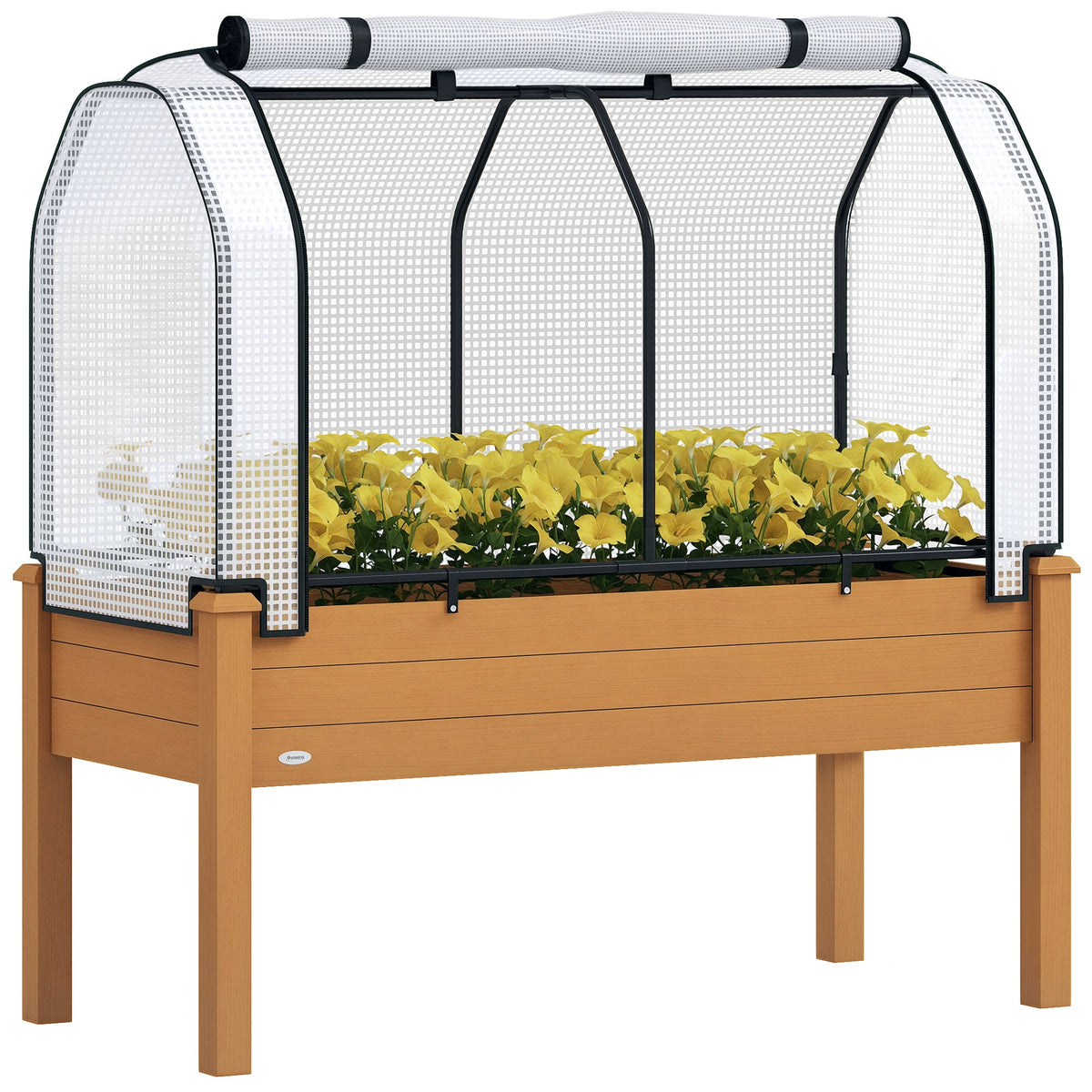 48" x 22" x 46" Raised Garden Bed with PE Cover, Sand — product view 1