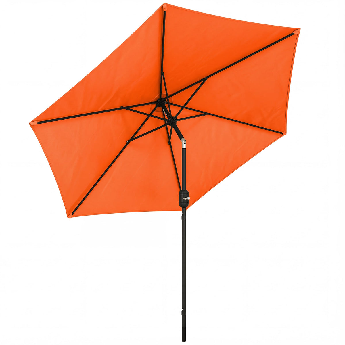 2.6 m Garden Parasol with Tilt, Crank, Vent & Aluminium Pole, Orange — product view 1