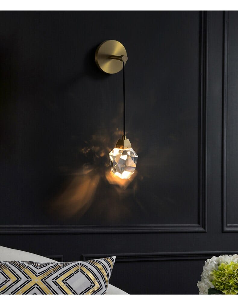Crystal Rocks K9 Pendant Wall Light Minimalist Bedroom Living Room Office — product view 1