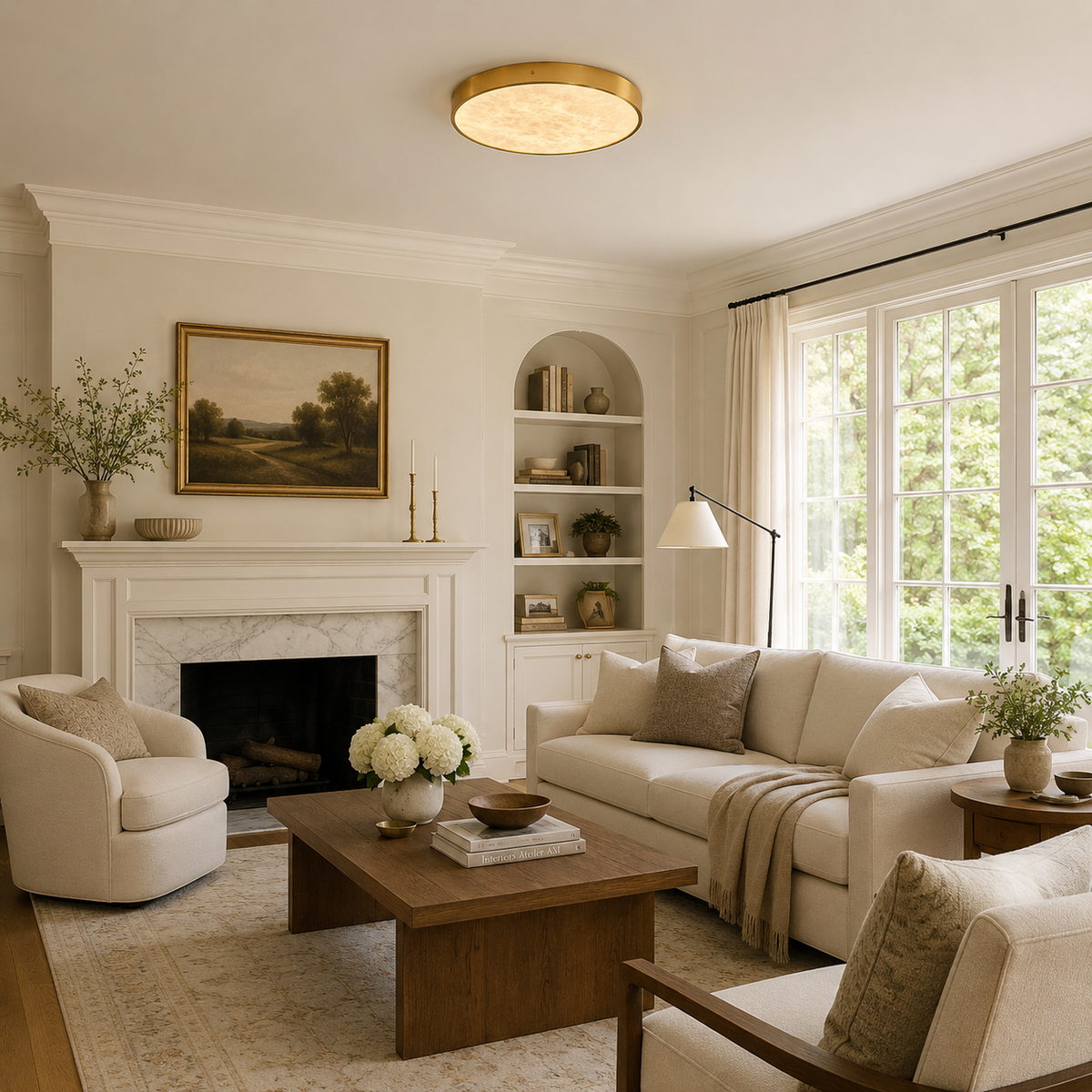 Calista Alabaster Flush Mount Ceiling Light — product view 5