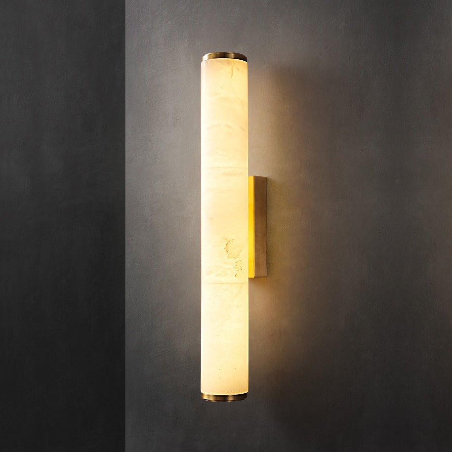 Callisto Alabaster Wall Sconce Natural Stone LED Luxury Bedroom Living Room — 5 Size and Finish Options — product view 1