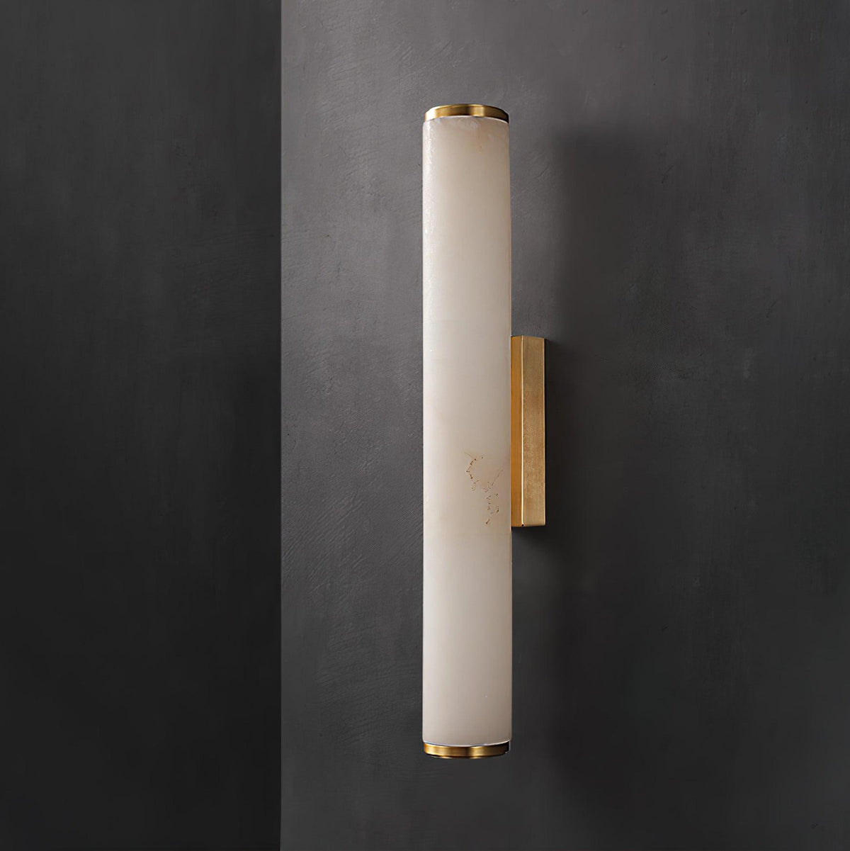 Kristy Alabaster Vertical Cylinder Wall Lamp — product view 4