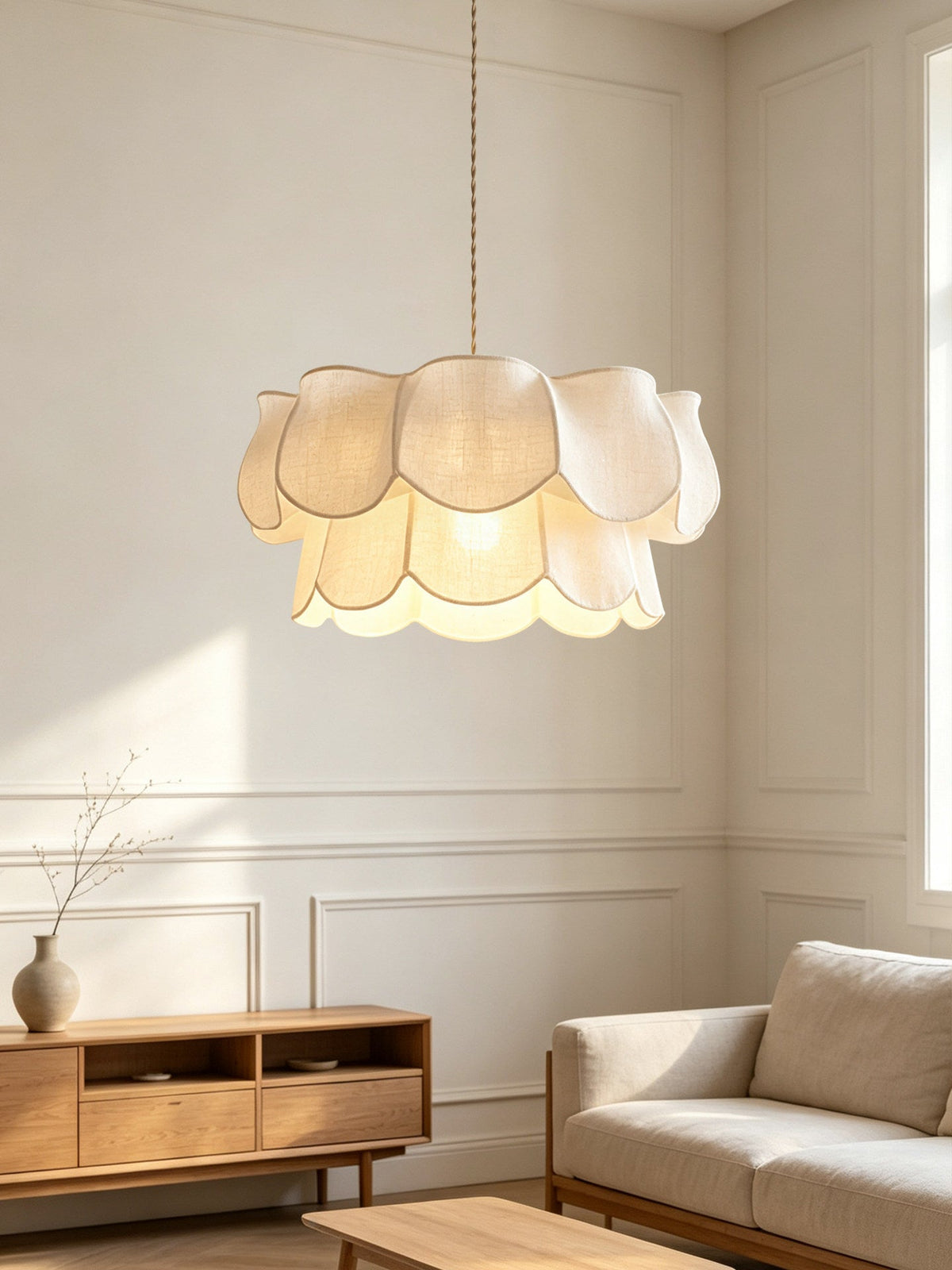 Camellia Fabric Pendant Lamp — product view 7