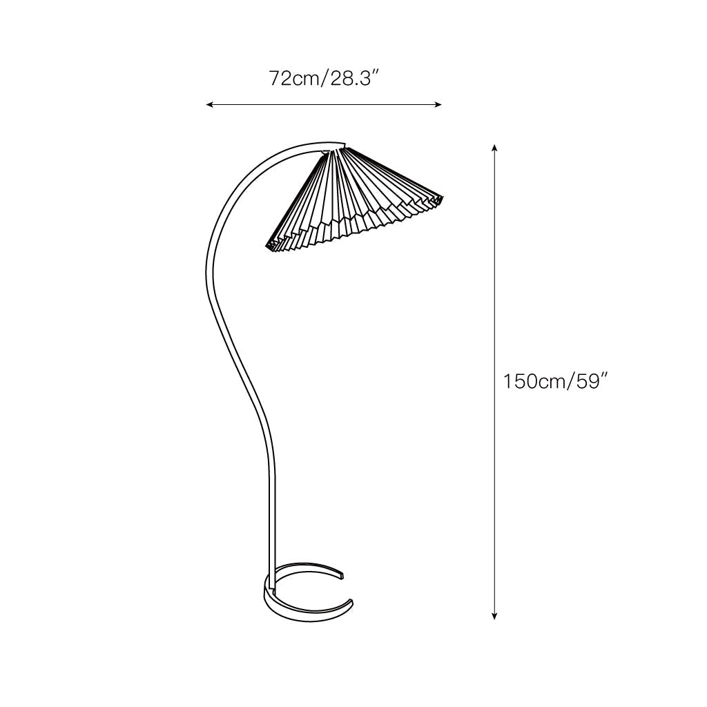 Caprani Arc Floor Lamp Natural Stone Resin LED Warm Light Living Room Bedroom — Multiple Finishes — product view 6