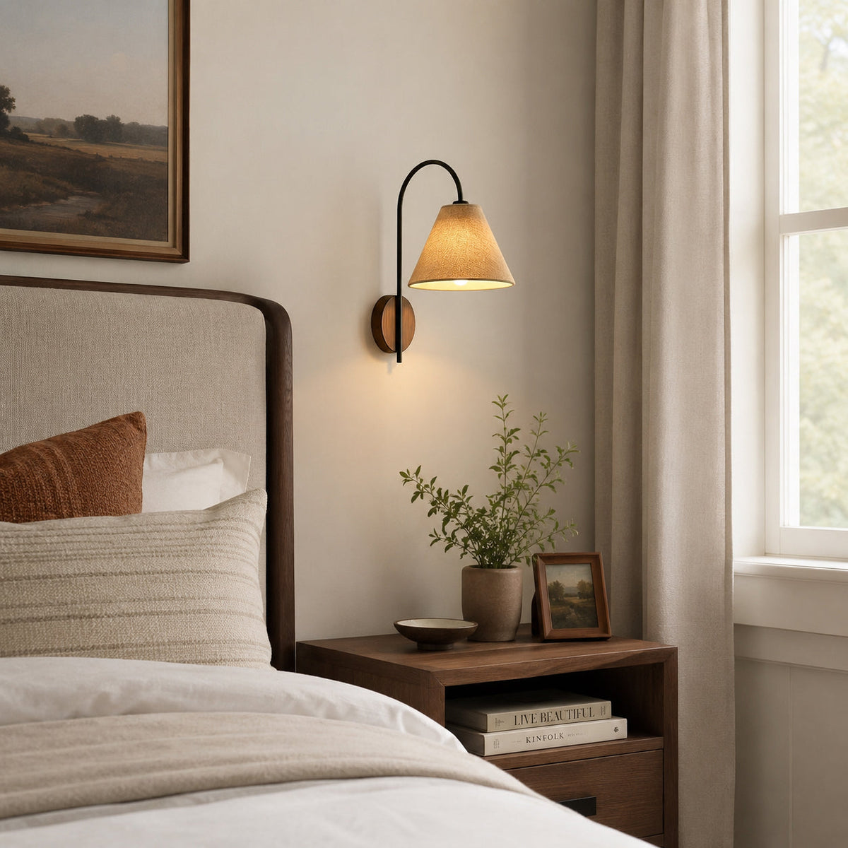 Cecily Walnut Wall Sconce — product view 6