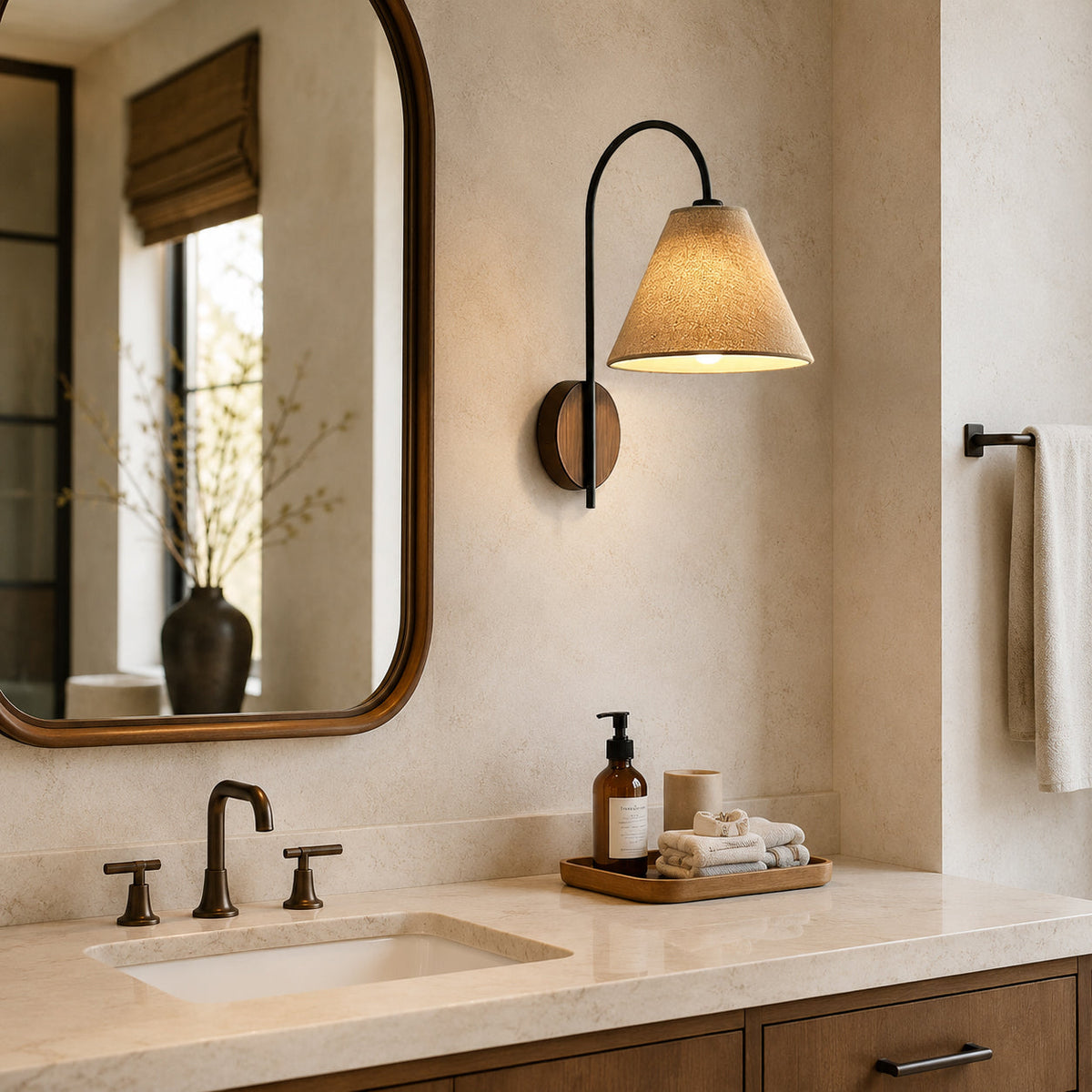 Cecily Walnut Wall Sconce — product view 4