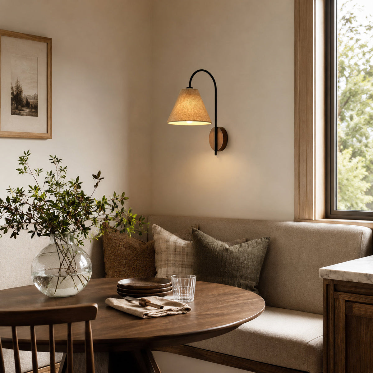 Cecily Walnut Wall Sconce — product view 3