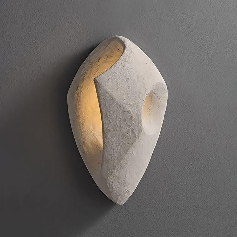 Cement Hollow Wall Lamp Minimalist Handcrafted LED Bedroom Living Room Bathroom — 3 Sizes Grey Black — product view 1