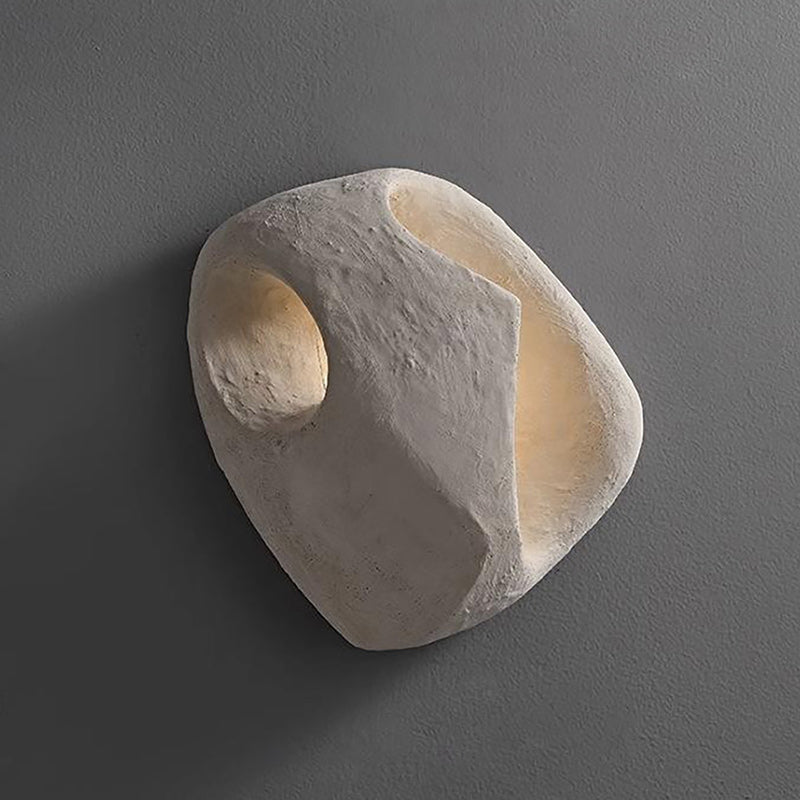 Cement Hollow Wall Lamp Minimalist Handcrafted LED Bedroom Living Room Bathroom — 3 Sizes Grey Black — product view 3