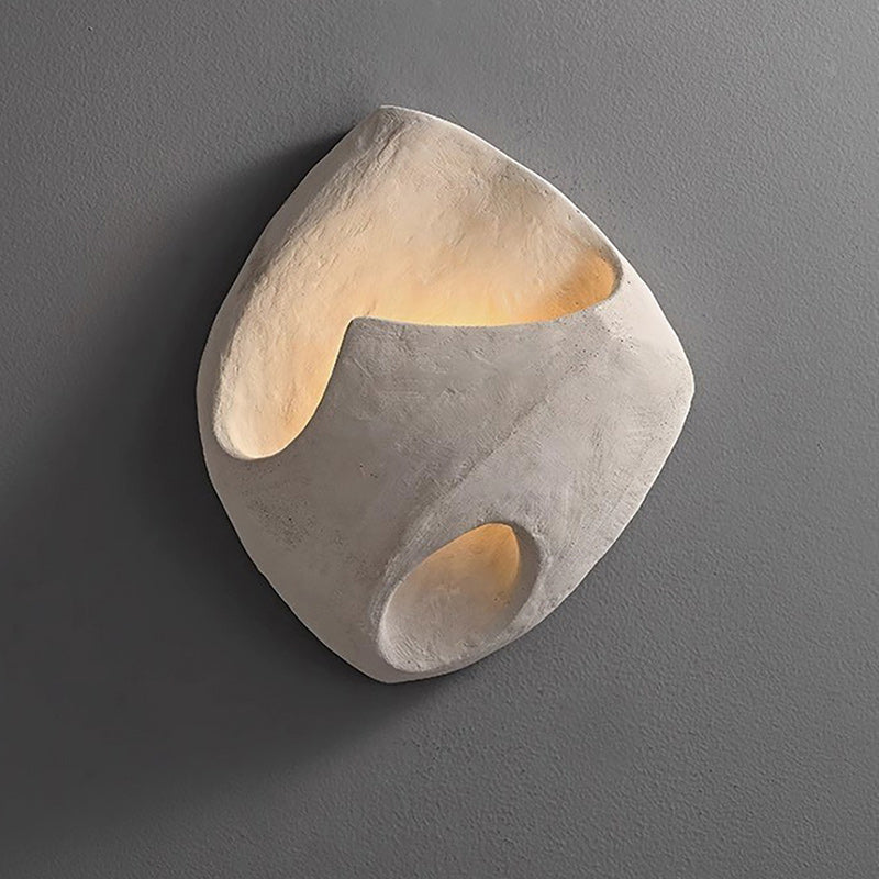 Cement Hollow Wall Lamp Minimalist Handcrafted LED Bedroom Living Room Bathroom — 3 Sizes Grey Black — product view 4