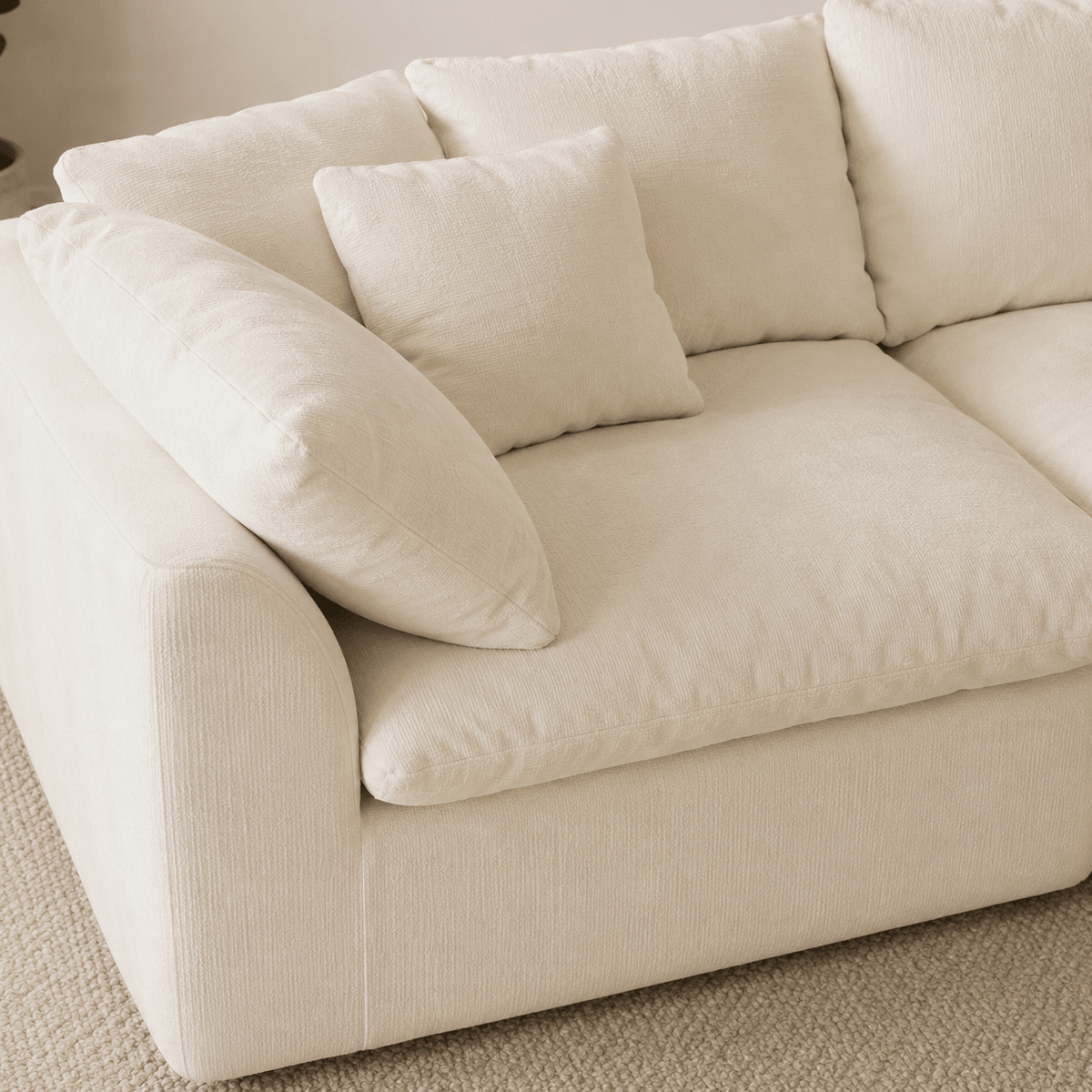 Flex Sofa | 109" Chenille Deep Seat Sectional With Ottoman — product view 5
