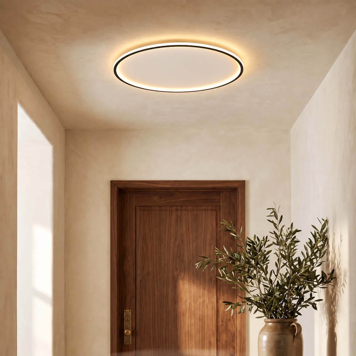 Norvale Black Round Halo Ceiling Light Minimalist Flush Mount for Living Rooms — product view 5