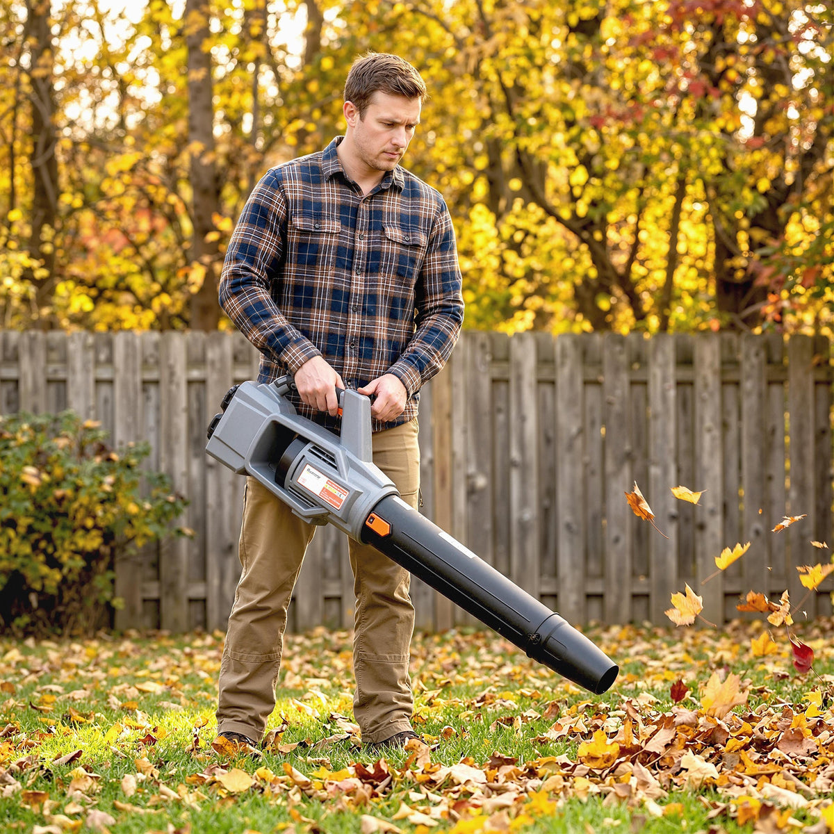 36V Cordless Leaf Blower with 2 Batteries and Charger — product view 3