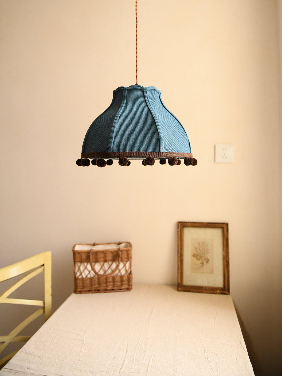 Clover Pom-Pom Trim Pendant Light — product view 6