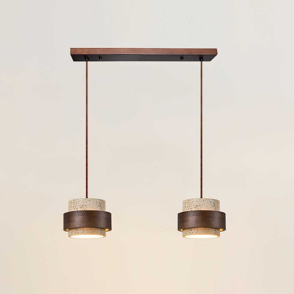 Perra Pendant Light Travertine — product view 2