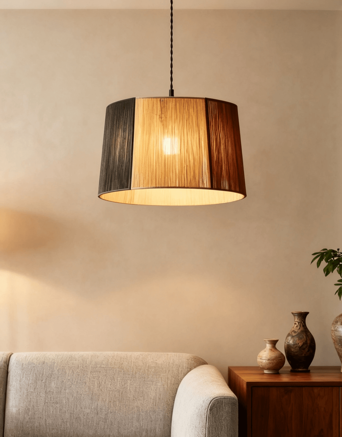 Cordova Rope Drum Pendant Light — product view 5