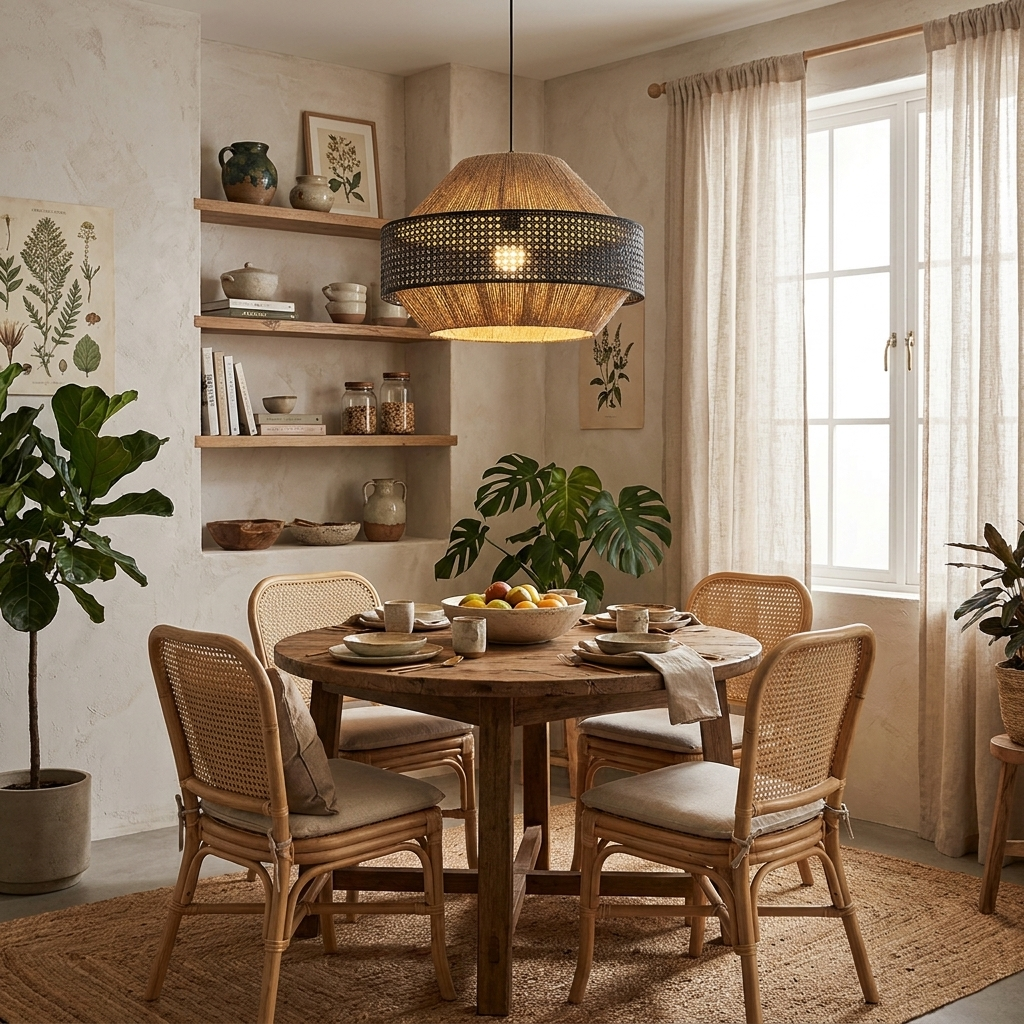 Cupola Woven Rattan Pendant Lamp — product view 3