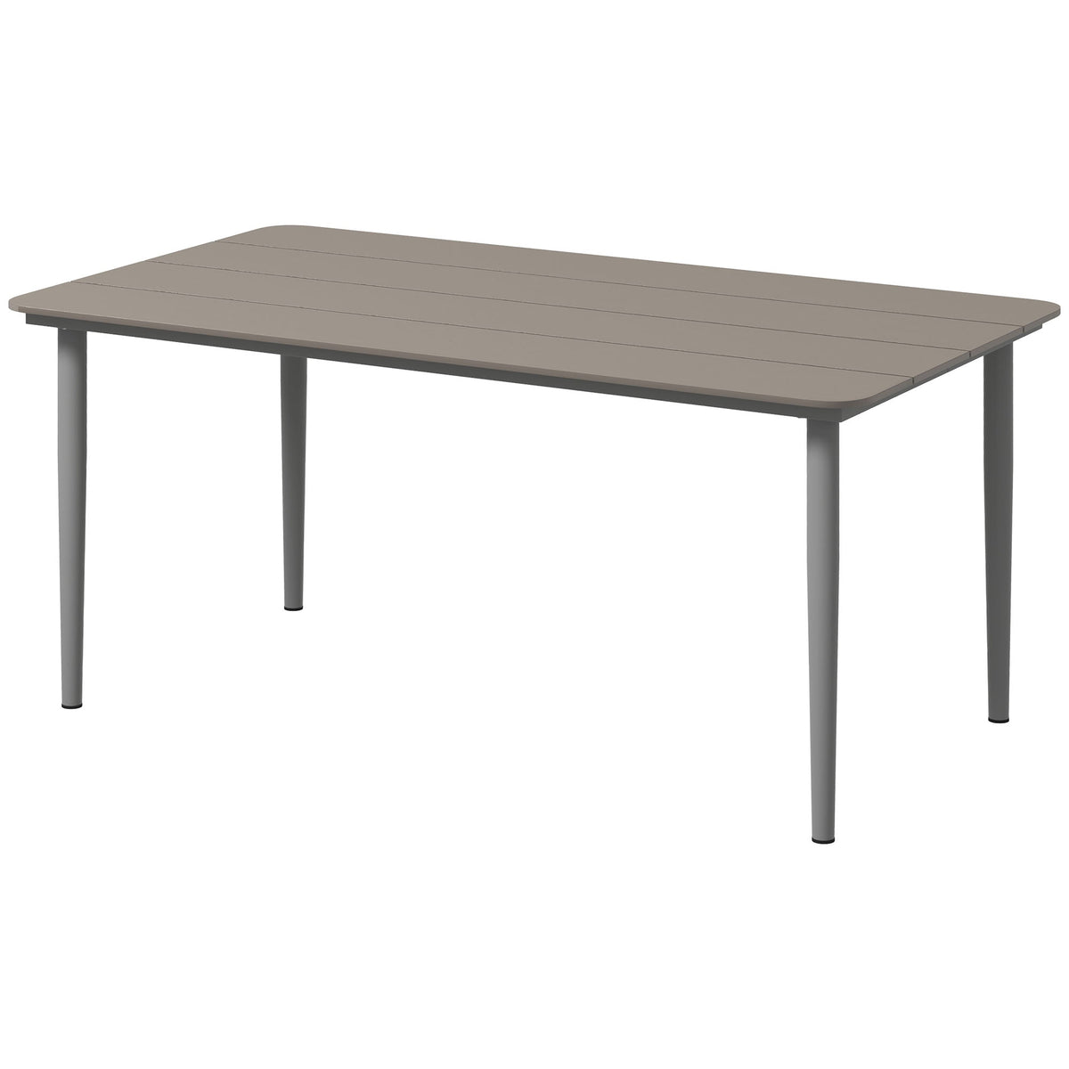 160 x 90 x 74 cm Garden Dining Table for 6 with WPC Top, Dark Grey — product view 2