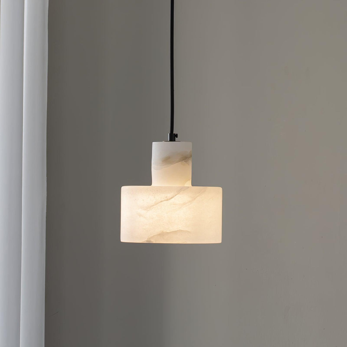 Alabaster Pendant Lgiht Dual Cylindrical — product view 1