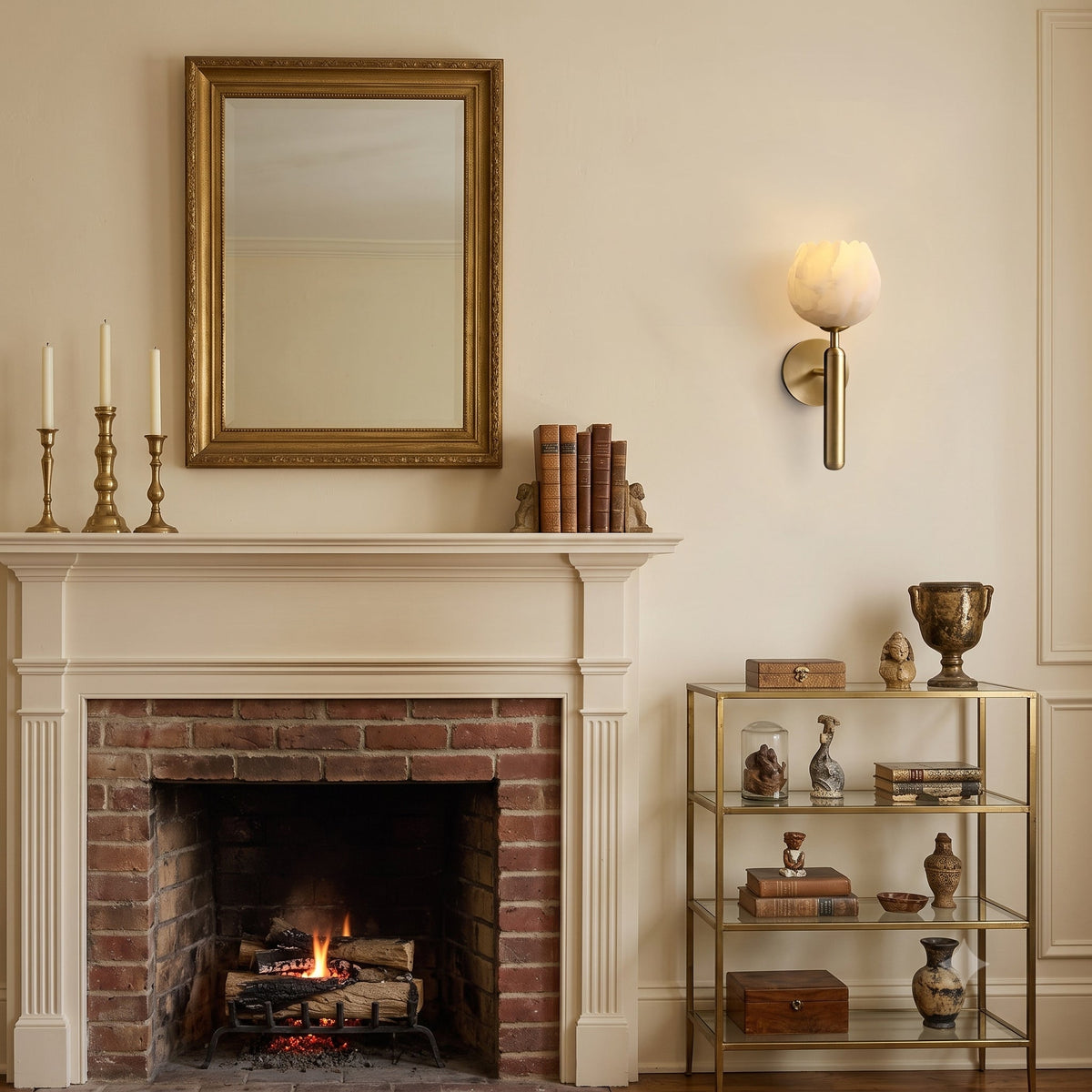 Mian Alabaster Wall Sconce — product view 3