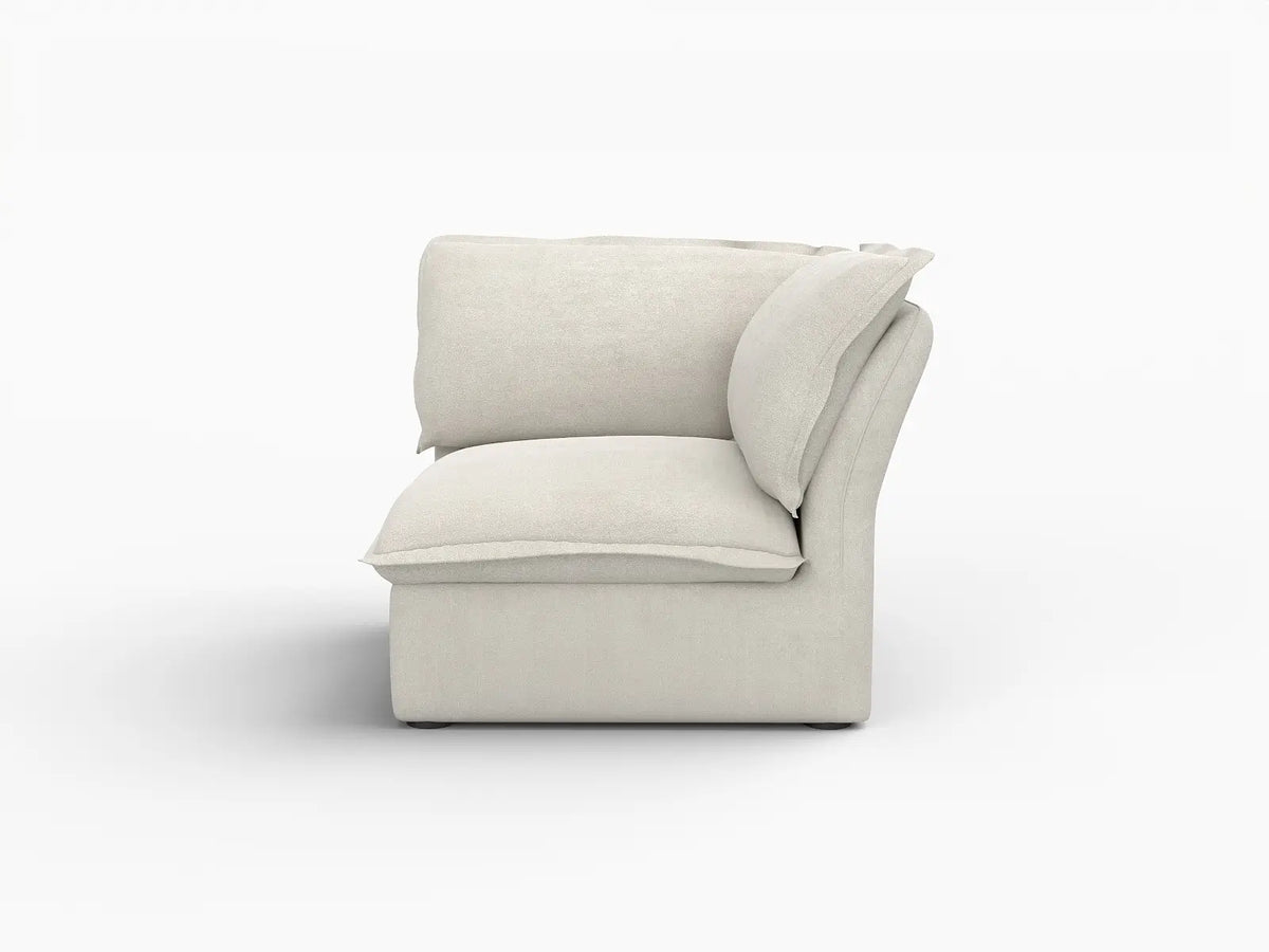 Deluxe Linen Cloud Sectional Sofas Covers | Beige Cotton and Linen Sofa Cover for Corner Seat — product view 2