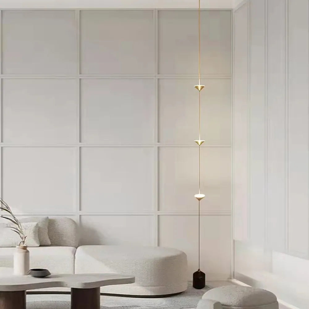 Arisha Full-Length Minimalist Linear Floor Lamp, 3 Bulbs — product view 2