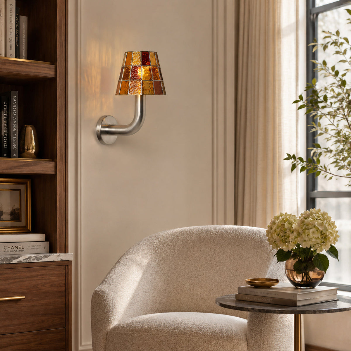 Division Mosaic Glass Wall Sconce — product view 4