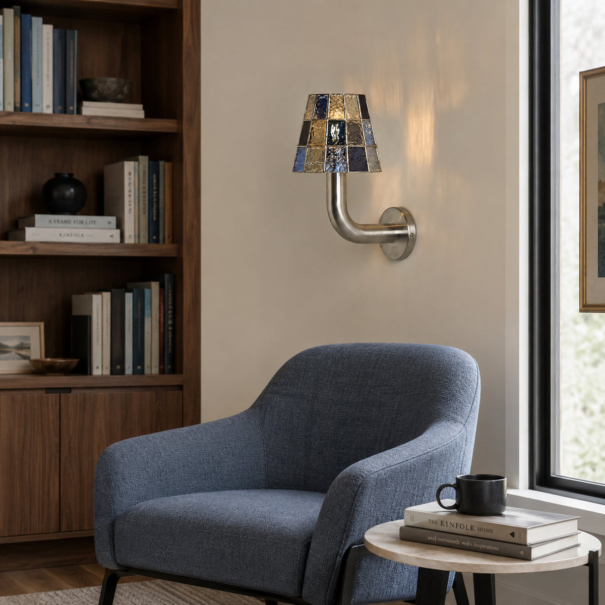 Division Mosaic Glass Wall Sconce — product view 2