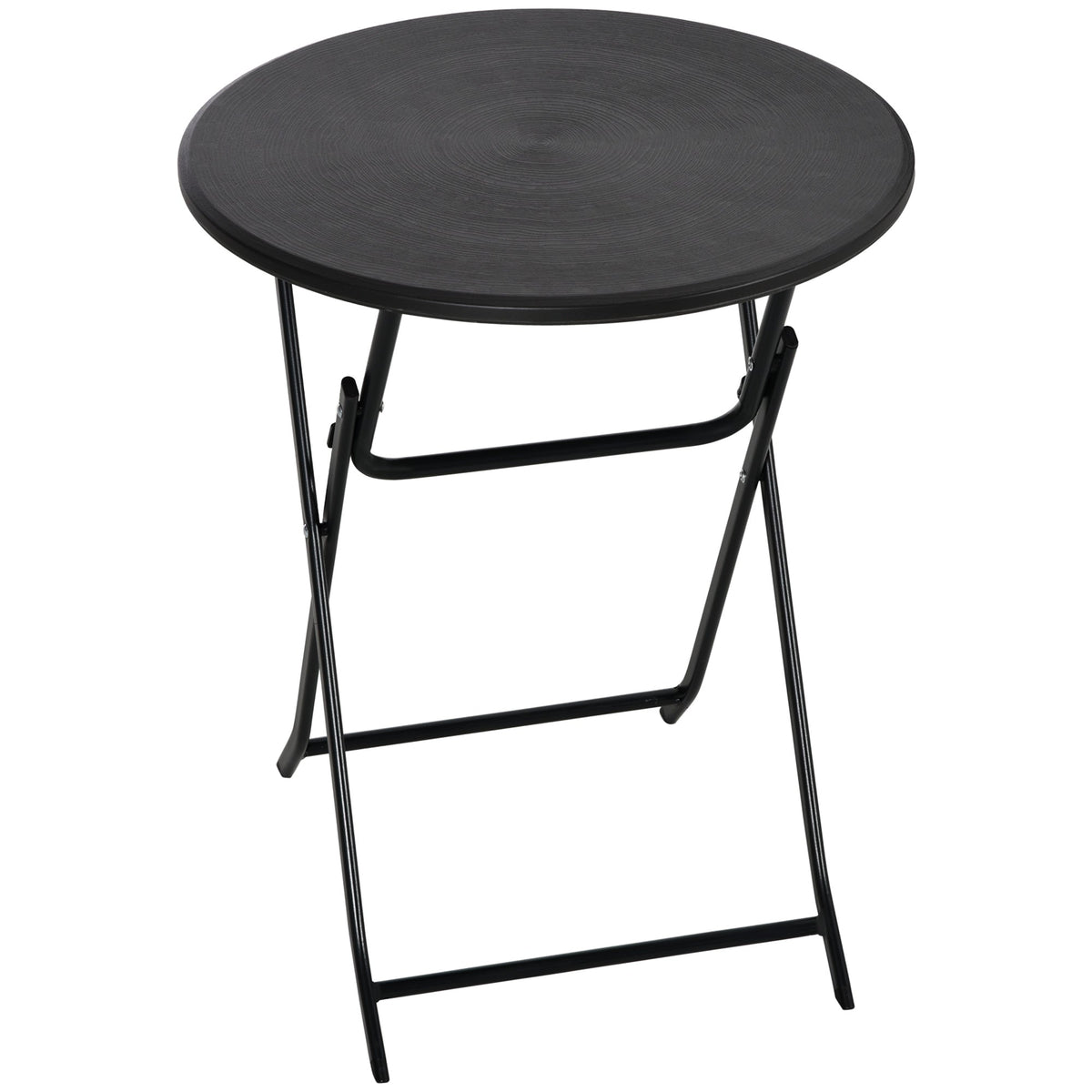 23.6" Folding Outdoor Coffee Table with HDPE Top, Dark Grey — product view 1