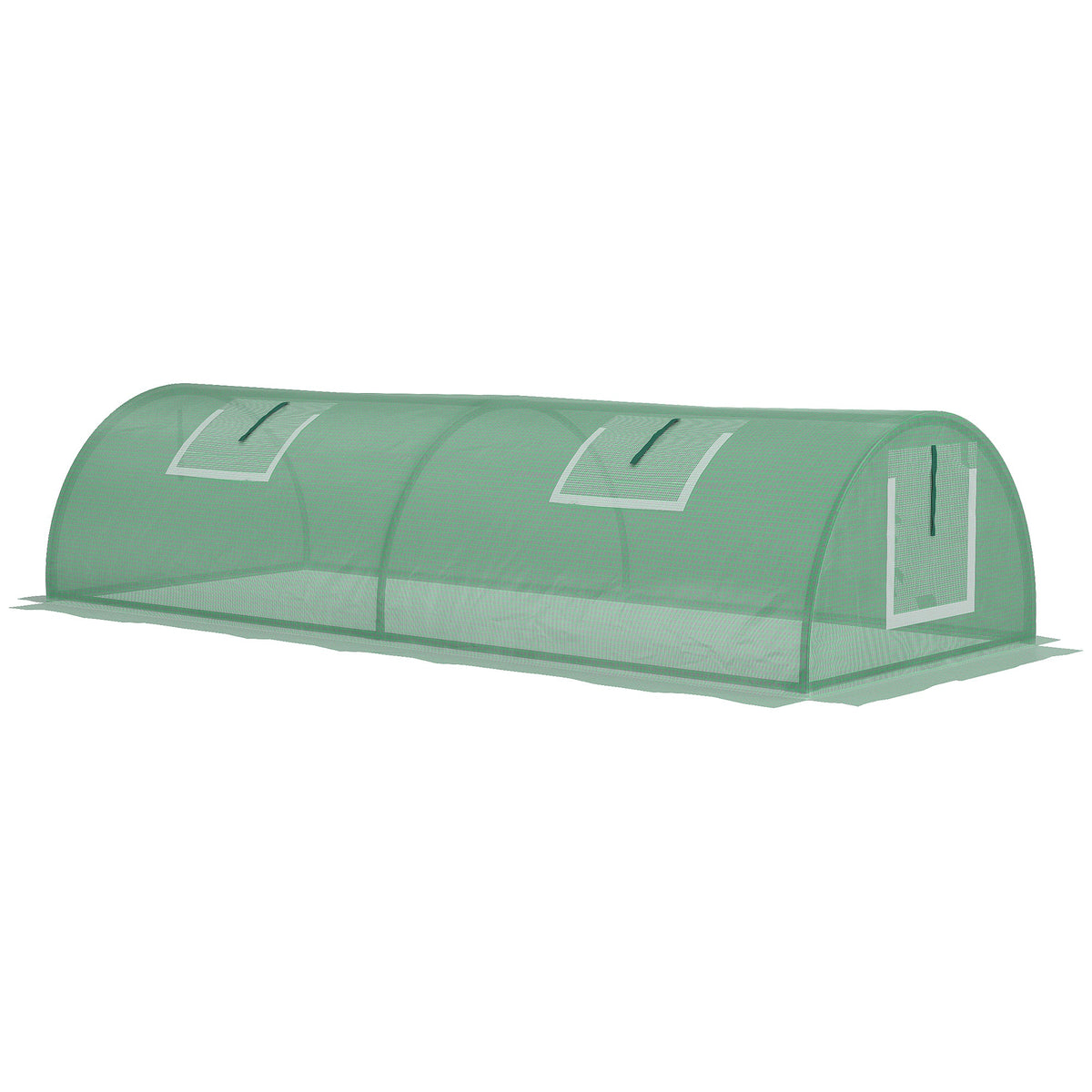 7' x 3' x 2' Portable Mini Greenhouse with 5 Mesh Windows, Green — product view 2
