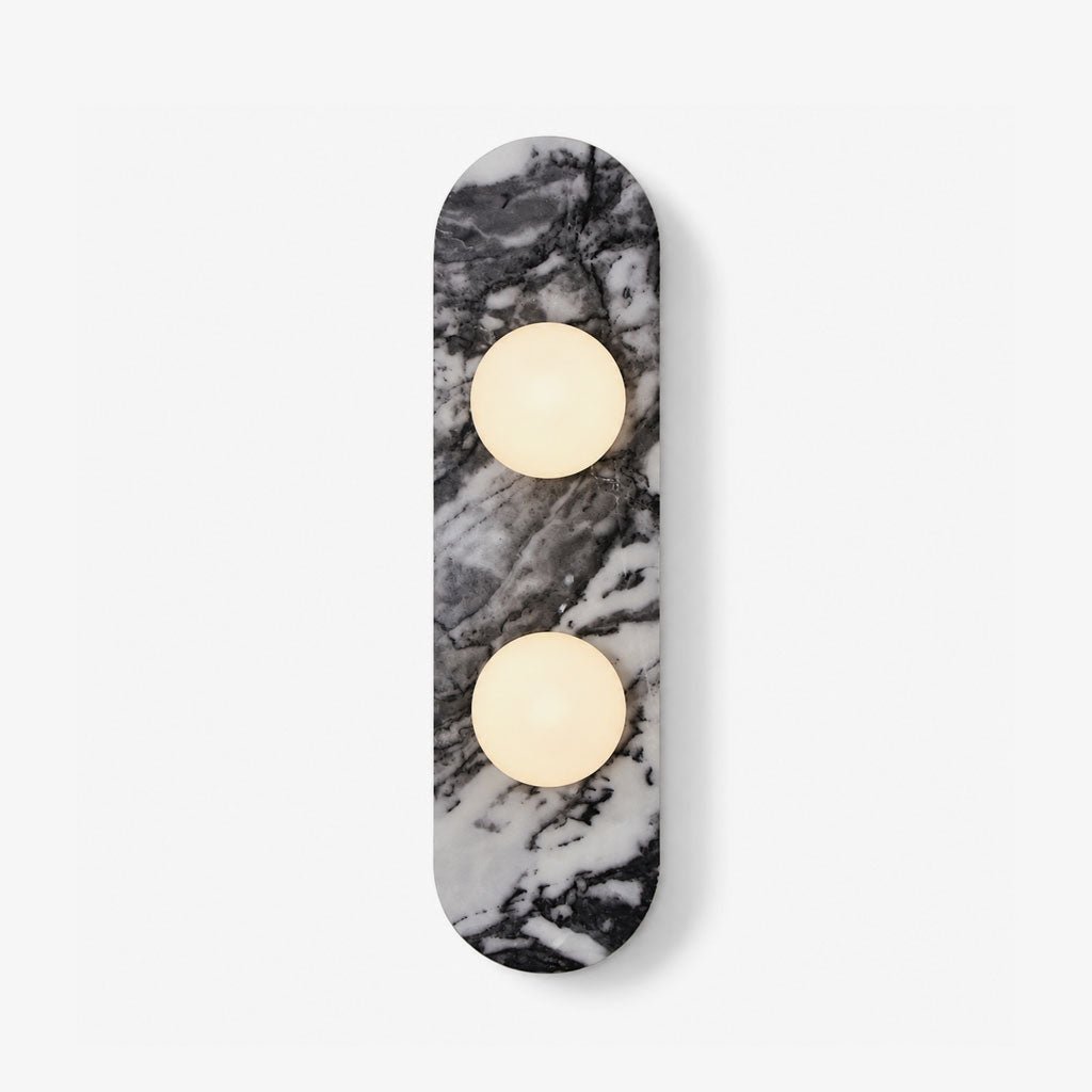 Elaria Stone Double Globe Wall Sconce — product view 1