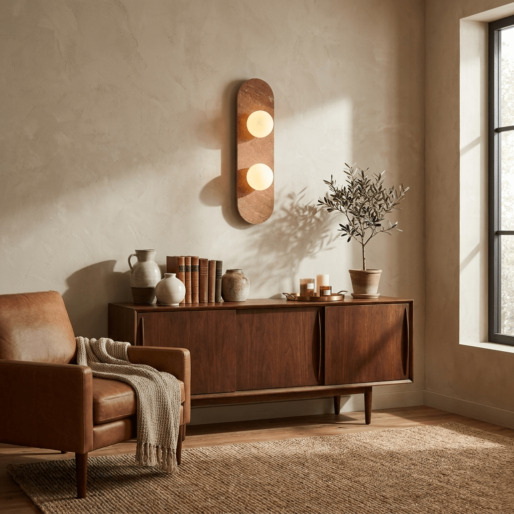 Elaria Stone Double Globe Wall Sconce — product view 2