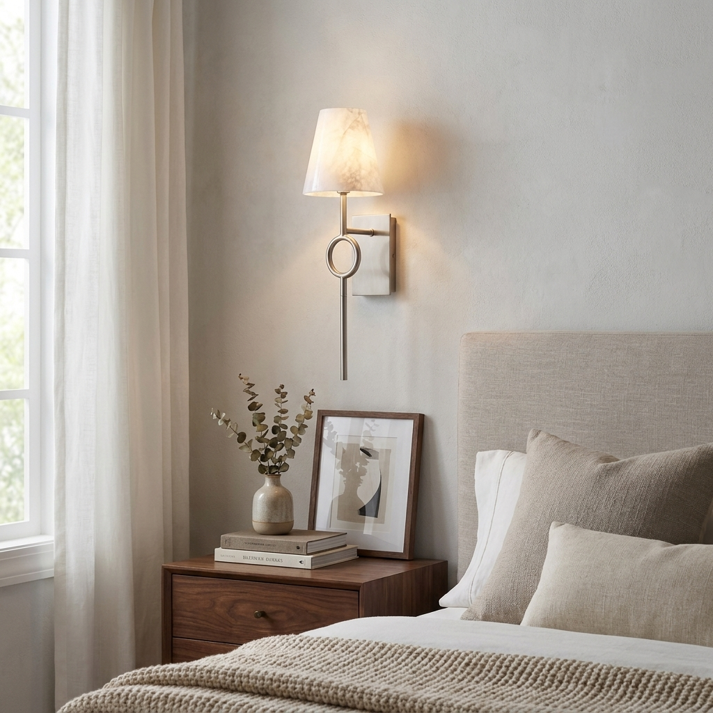 Ellery Alabaster Cone Sconce — product view 2
