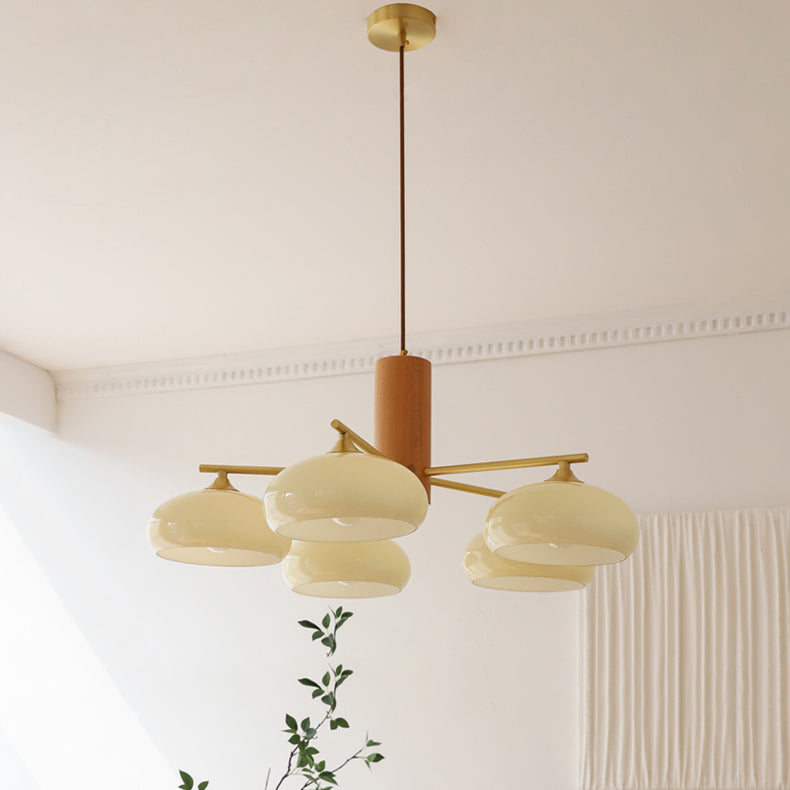 Candy Glass Persimmon Chandeliers — product view 3