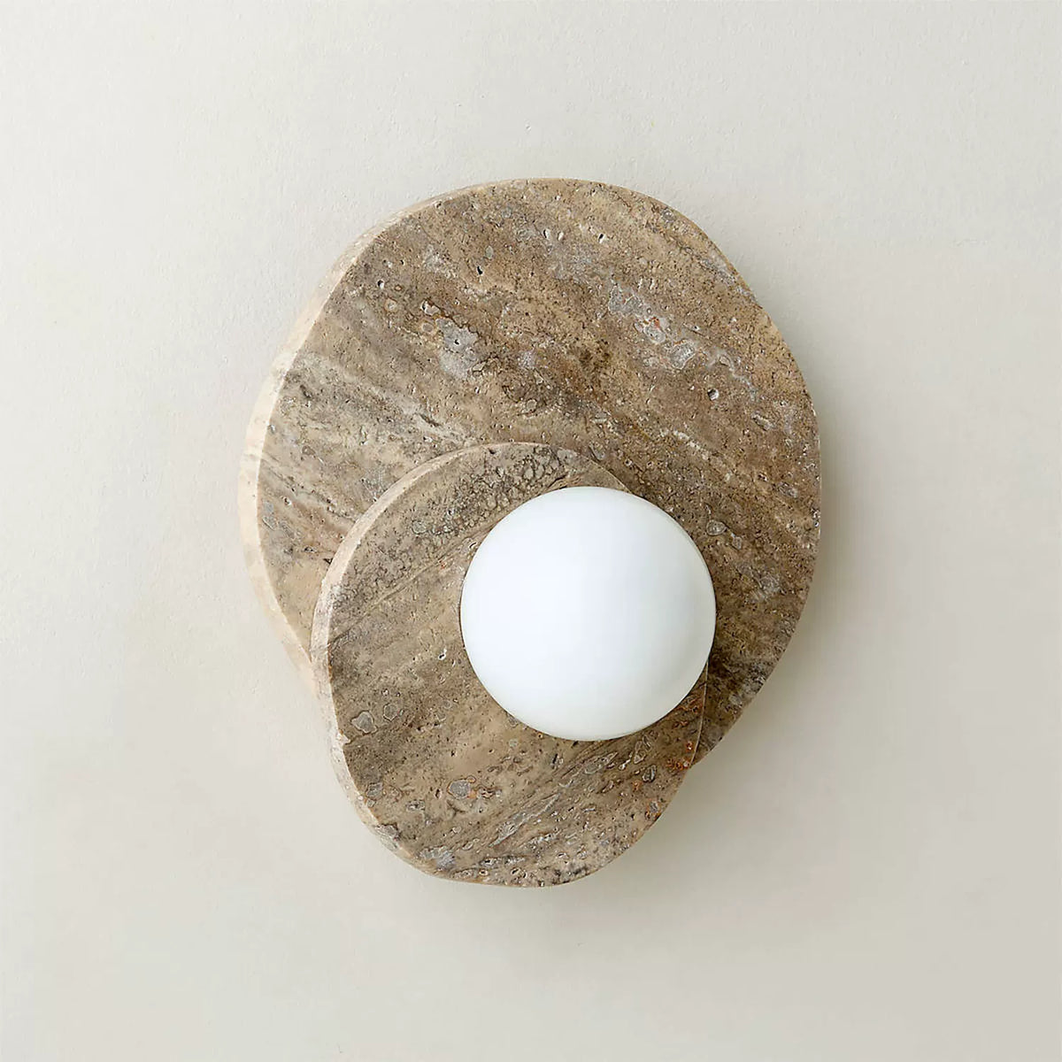Elyra Layered Stone Globe Wall Sconce — product view 7