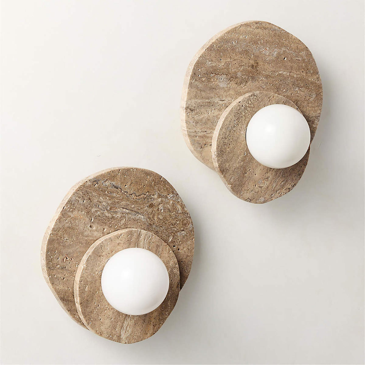 Elyra Layered Stone Globe Wall Sconce — product view 3