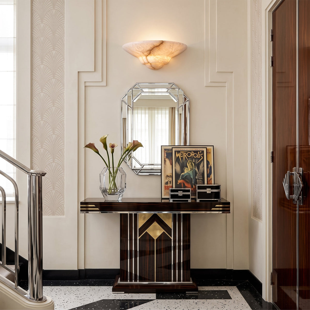 Escala Stepped Alabaster Wall Sconce — product view 6