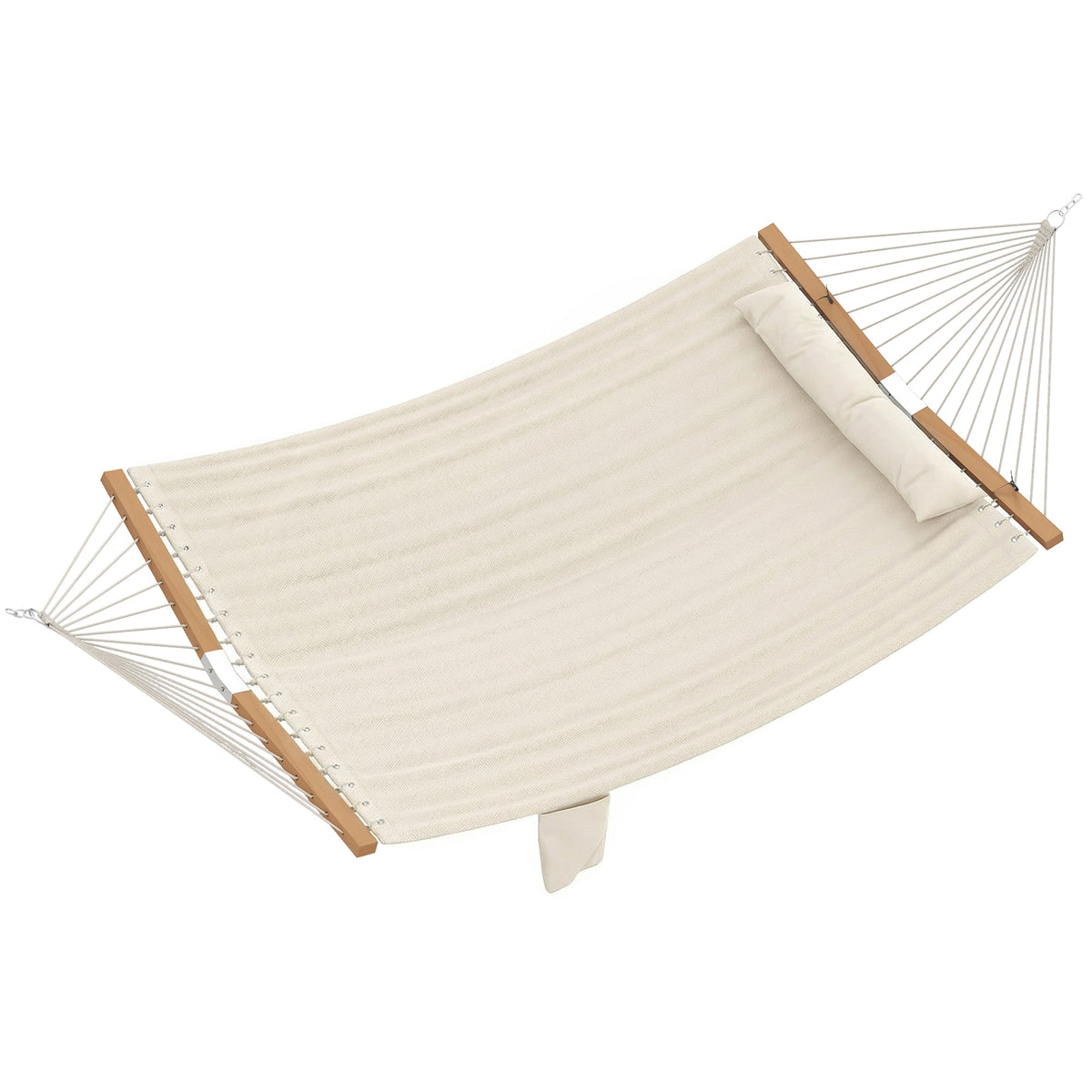 200 x 140 cm Double Hammock with Pillow and Pad, Cream White — product view 1