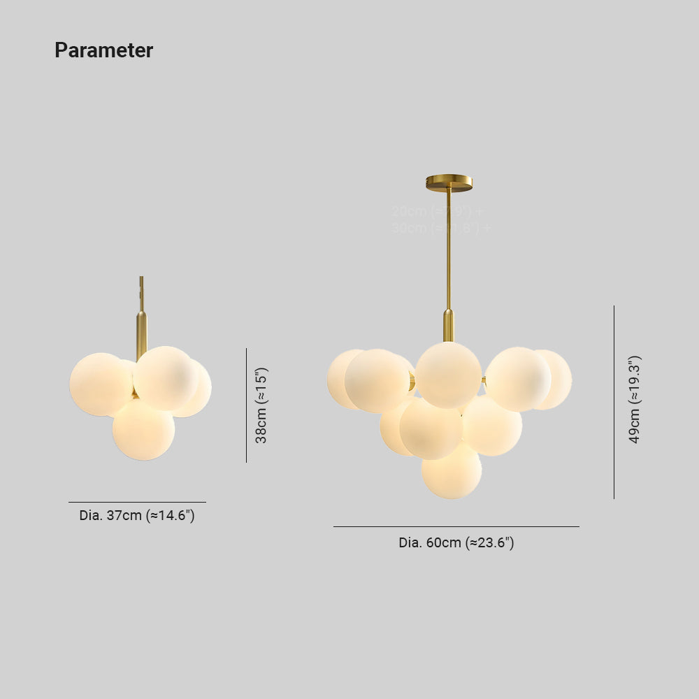 Valentina Nordic LED Chandelier Metal Glass Living Room/Bedroom — product view 5