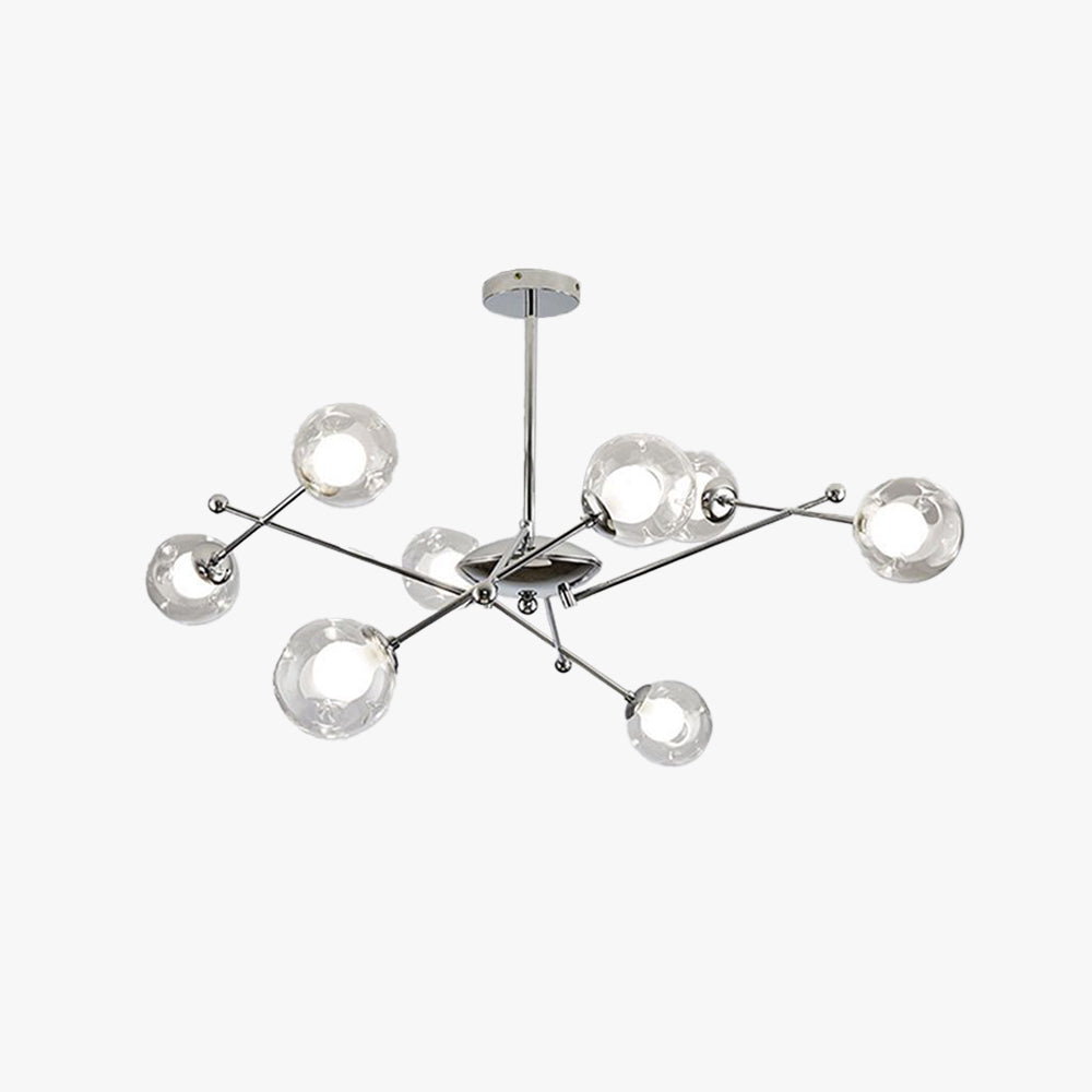 Valentina Modern LED Chandelier Chrome Glass Living Room/Bedroom — product view 5
