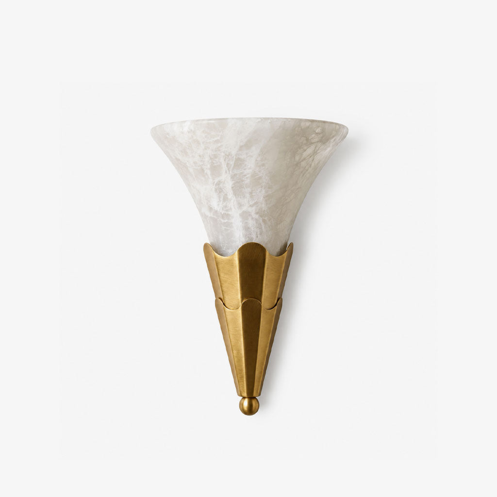 Fanlight Alabaster Wall Sconce — product view 1