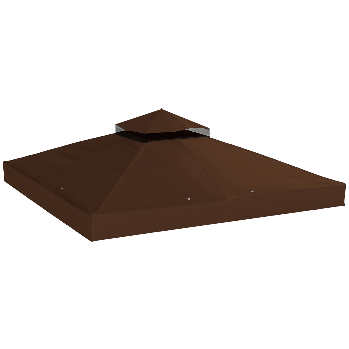 10' x 10' 2-Tier Gazebo Replacement Canopy Top Cover, Coffee — product view 1