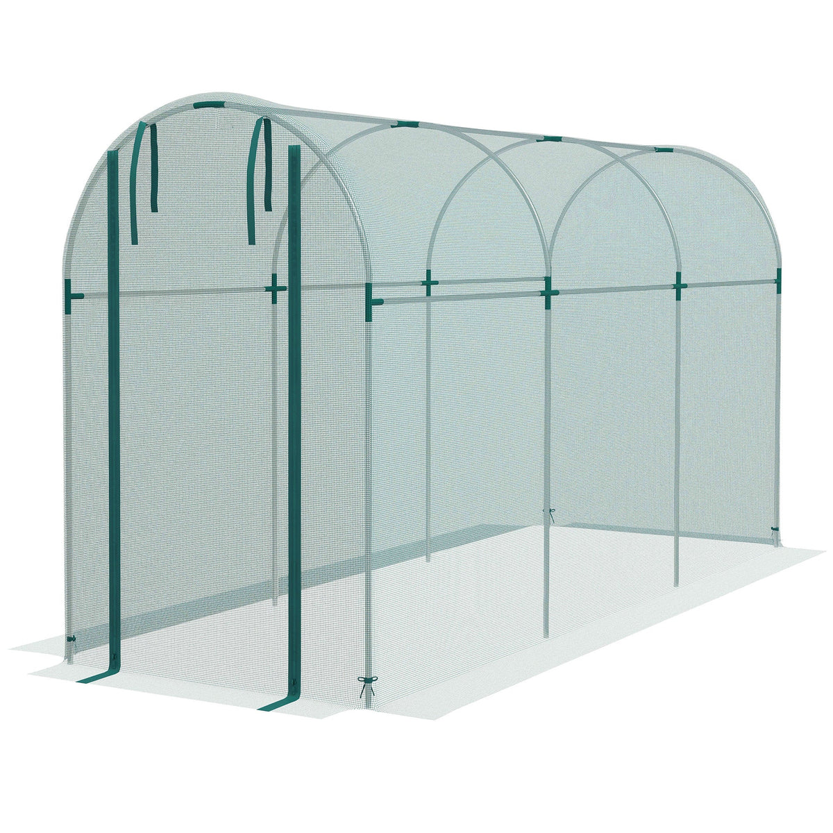 4' x 12' Crop Cage with Zippered Door, Green — product view 2