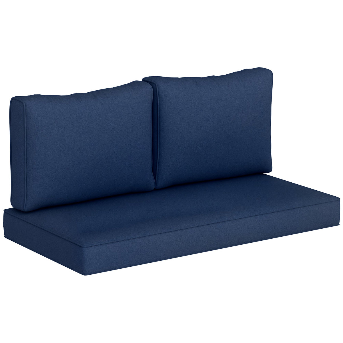2 Seater Outdoor Seat Cushions with Backrest, Navy Blue — product view 1