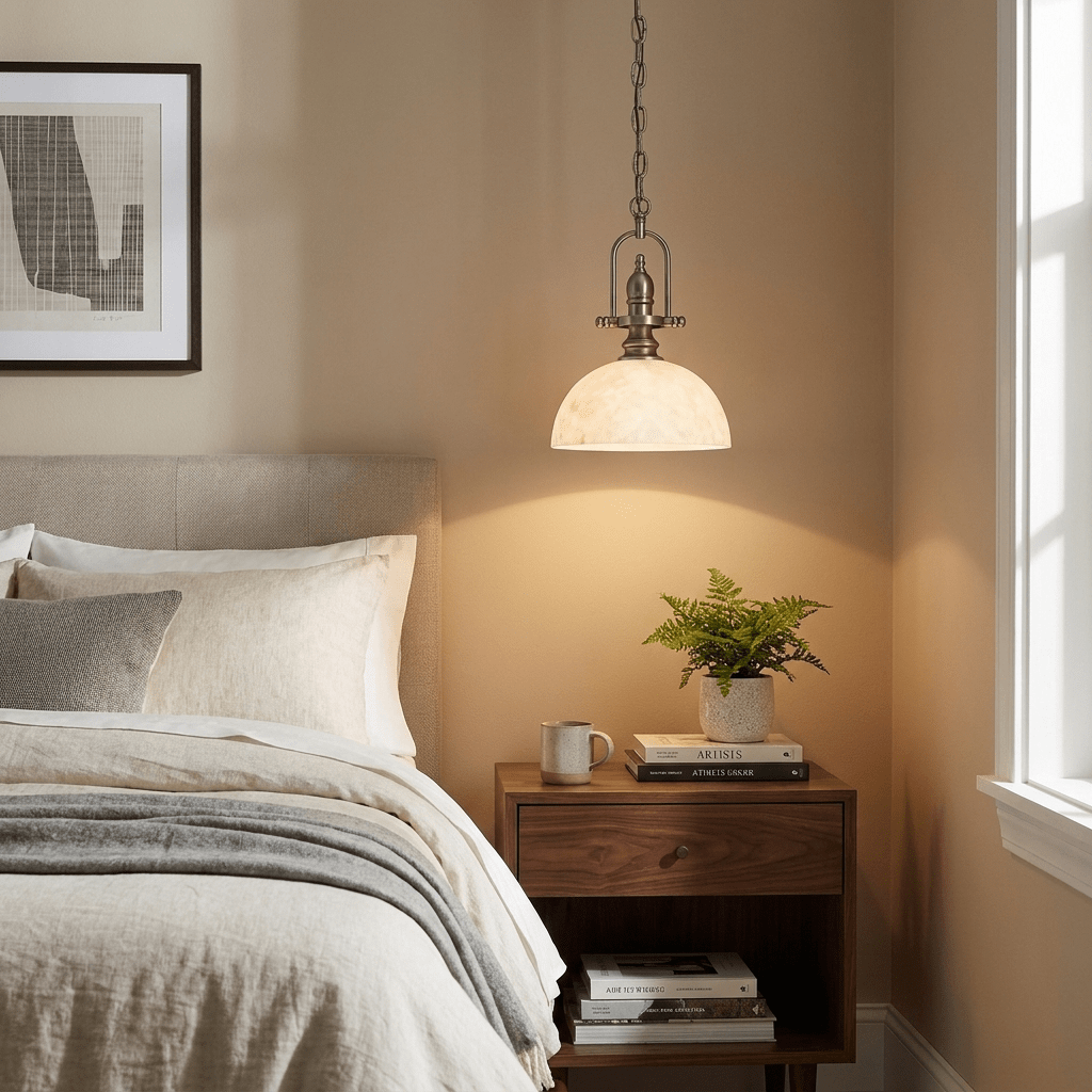 Foundry Alabaster Dome Pendant Lamp — product view 4