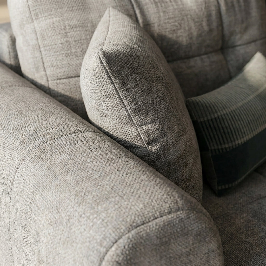 Flex Sofa | 110" L-Shape Boneless Chenille Sectional with Convertible Ottoman — product view 5
