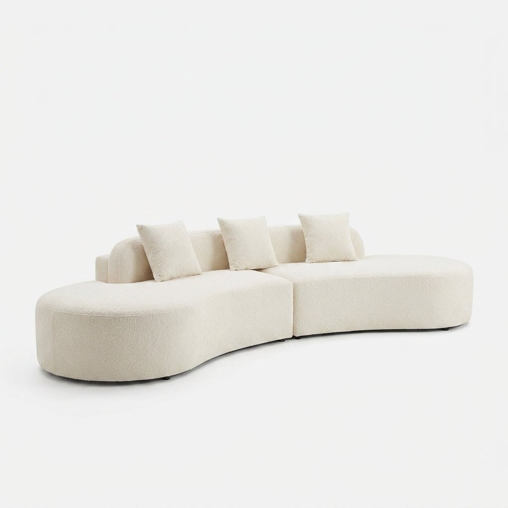 Cloud Sofa | 120" Curved Boneless Chenille Sectional — product view 7