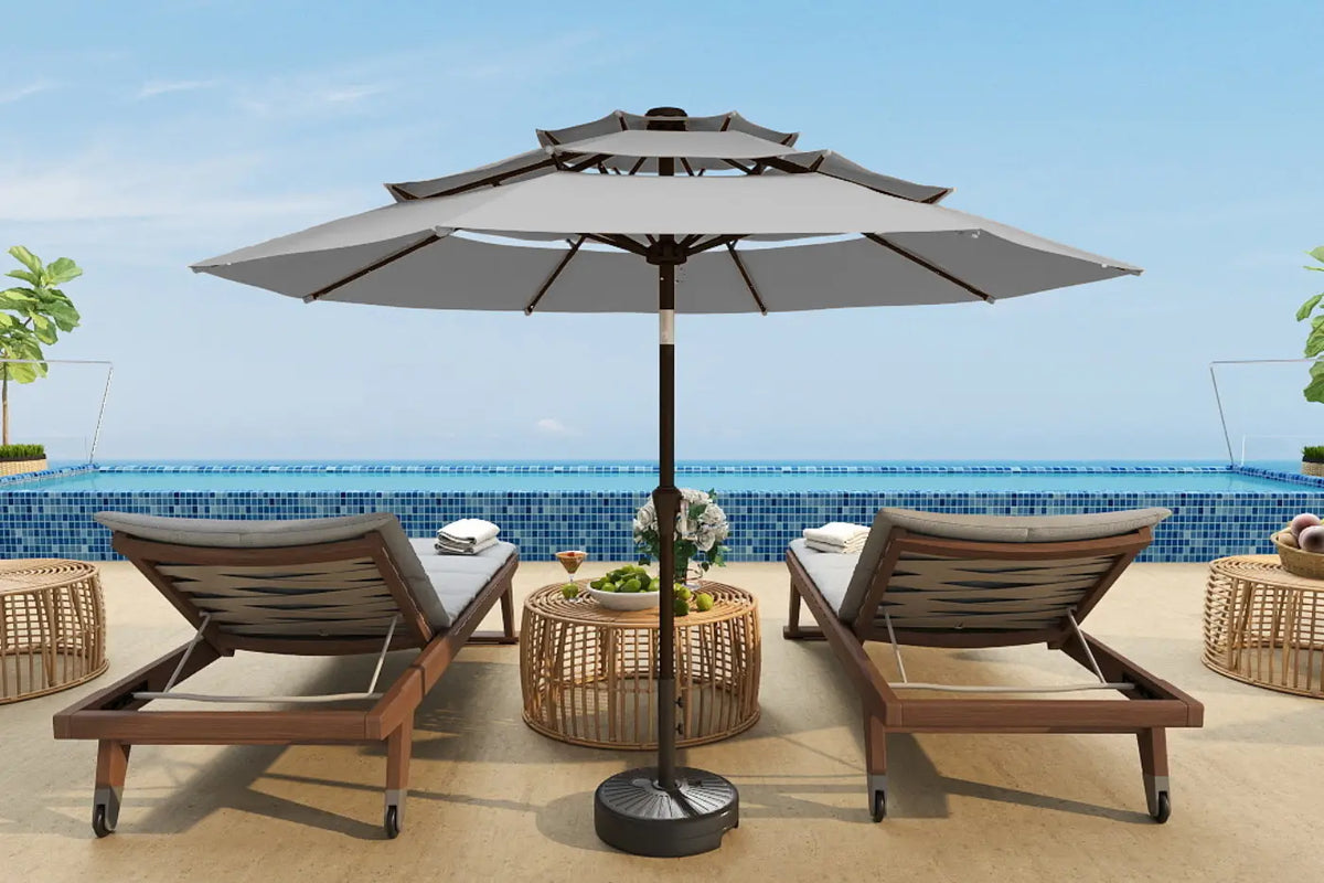 Fiberglass 3-Tier Patio Umbrella — product view 3