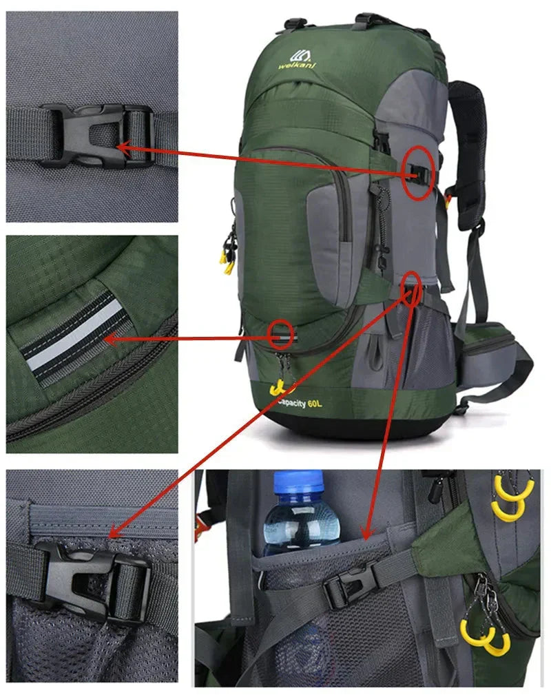 LoungeYard | 60L Backpack - Waterproof — product view 4